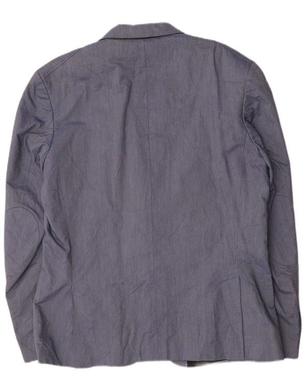 Jack & Jones Mens 2 Button Blazer Jacket IT 56 3XL Blue Cotton