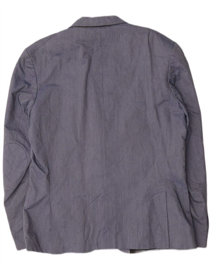 Jaqueta blazer masculina de 2 botões Jack & Jones IT 56 3XL algodão azul