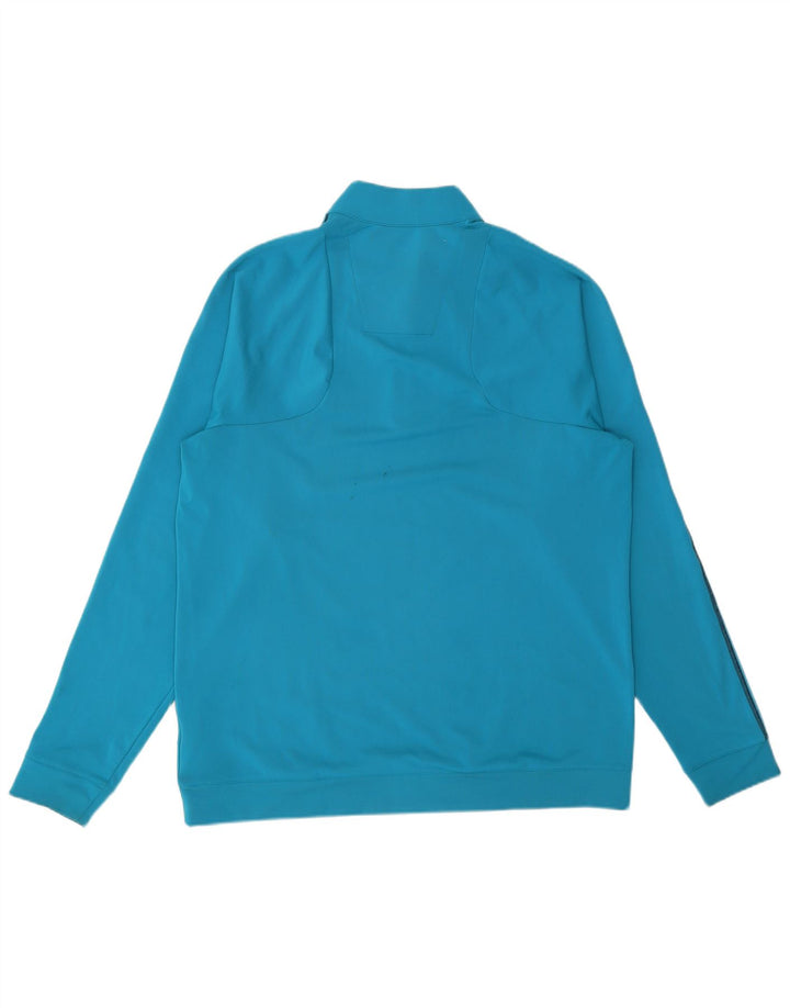 ADIDAS Masculino Climalite Zip Neck Moletom Jumper XL Azul Poliéster