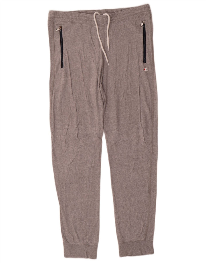 Calça esportiva masculina Champion Joggers grande algodão cinza