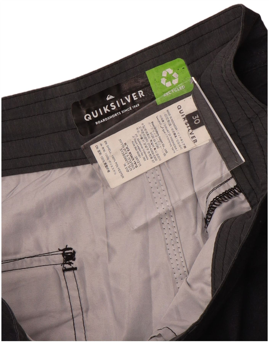 Shorts de natação masculino Quiksilver Graphic médio listrado multicolorido
