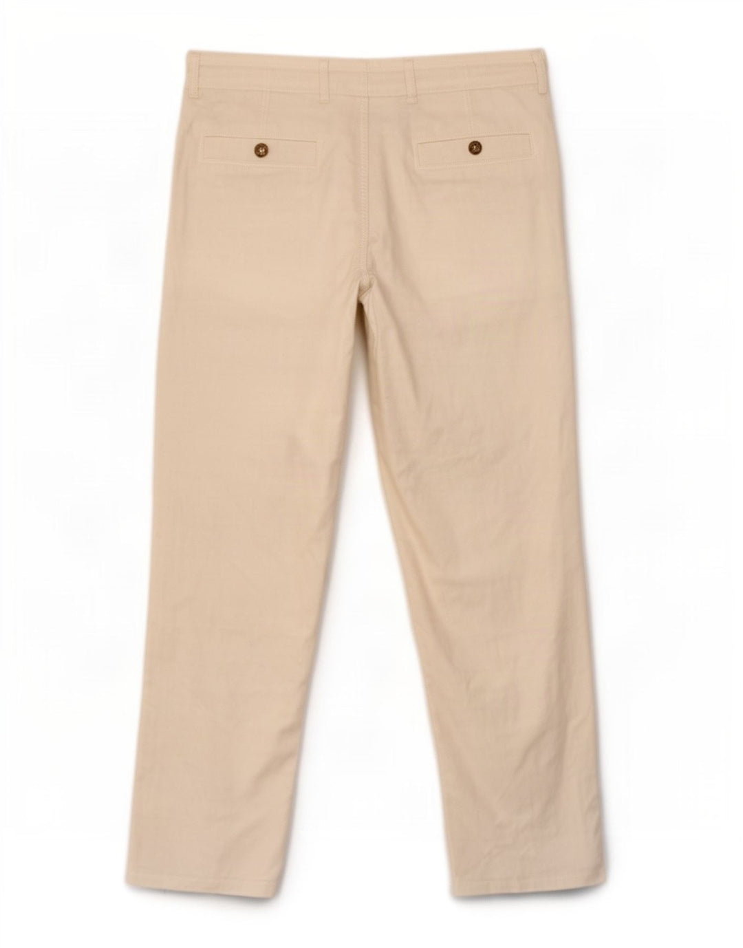 Calça chino reta masculina Marks & Spencer Blue Harbor W34 L29 branca