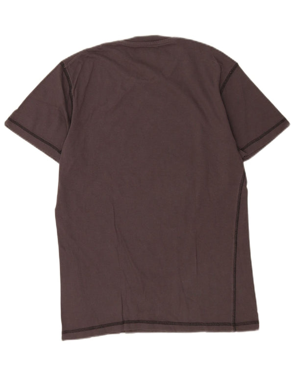 Camiseta masculina Hard Rock Cafe Londres com estampa gráfica pequena de algodão cinza