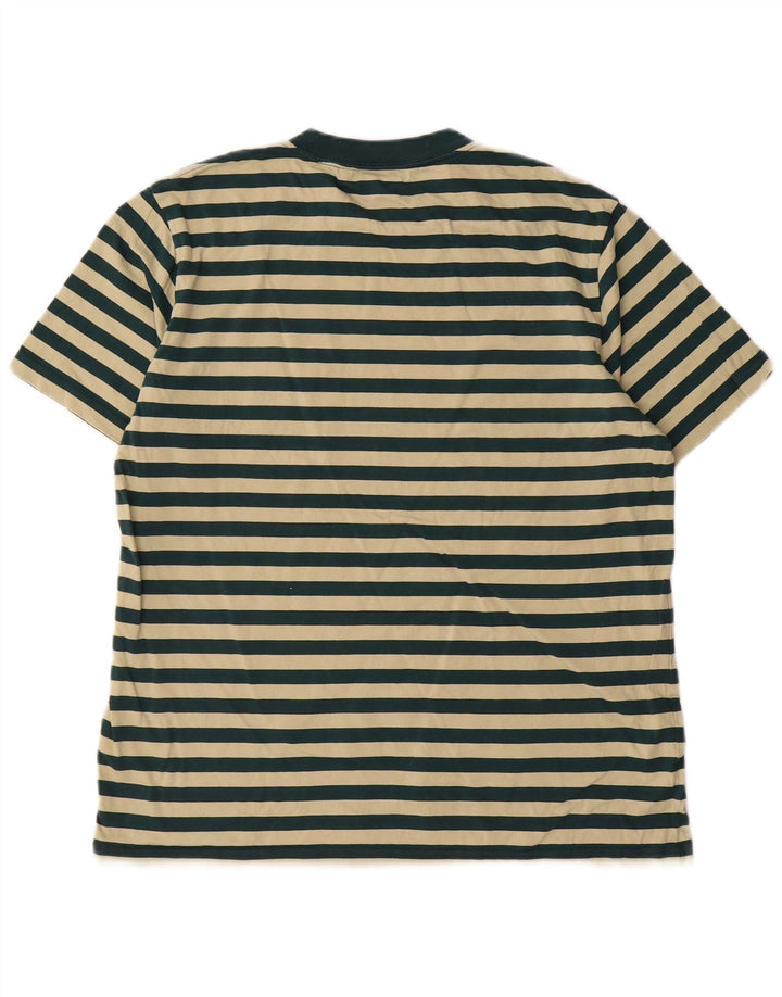 Camiseta masculina Carhartt de algodão listrado verde médio
