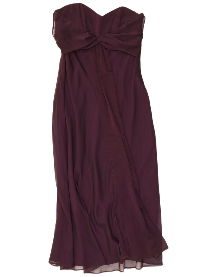 DEBUT Vestido feminino maxi sem alças UK 18 XL roxo poliéster