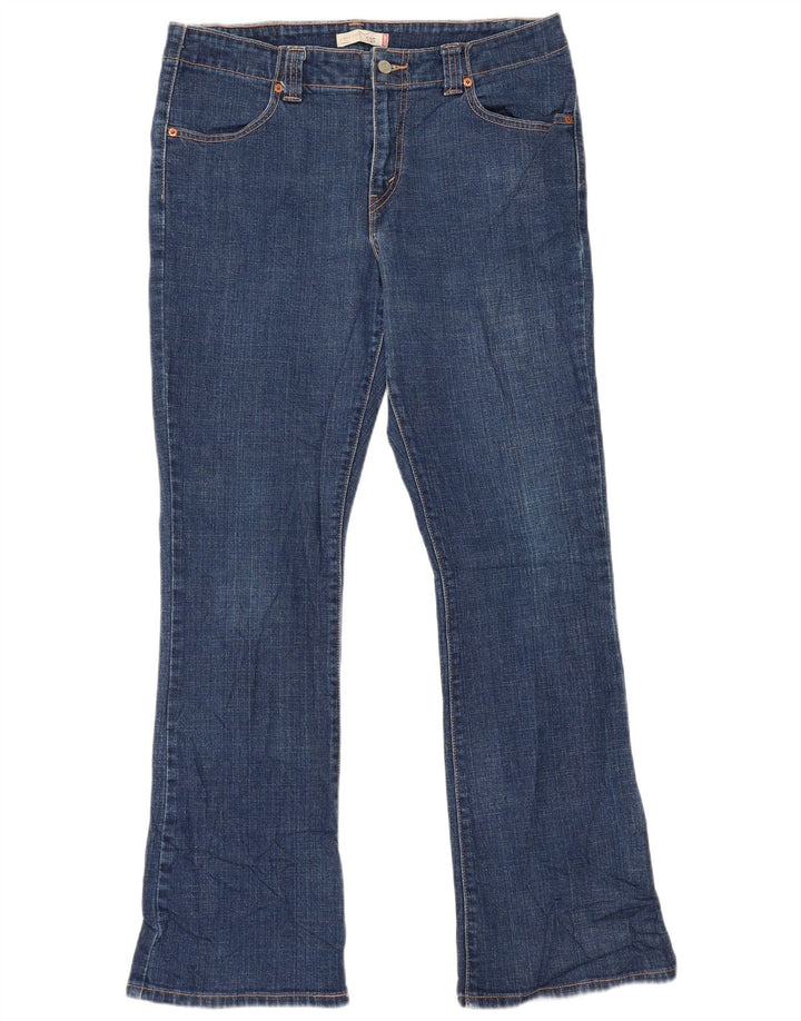 Calça jeans feminina Levi's 525 Bootcut US 12 grande W34 L32 azul algodão