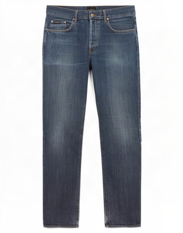 Calça jeans reta masculina Calvin Klein W36 L33 azul algodão