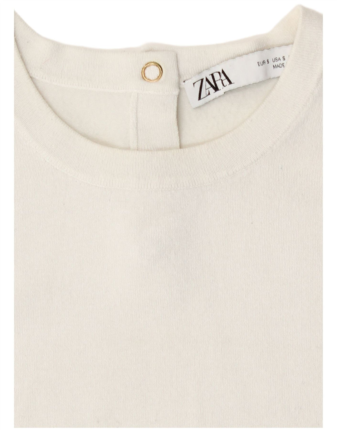 Zara Womens Vest Tank Top UK 10 Pequeno Branco