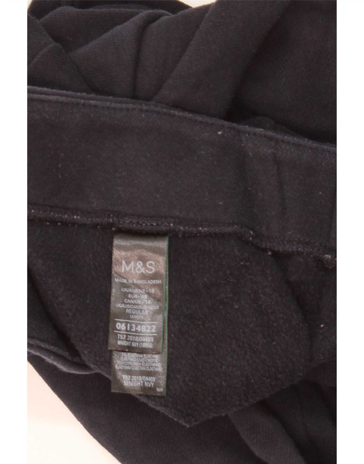 Leggings femininas Marks & Spencer UK 18 XL azul marinho poliéster