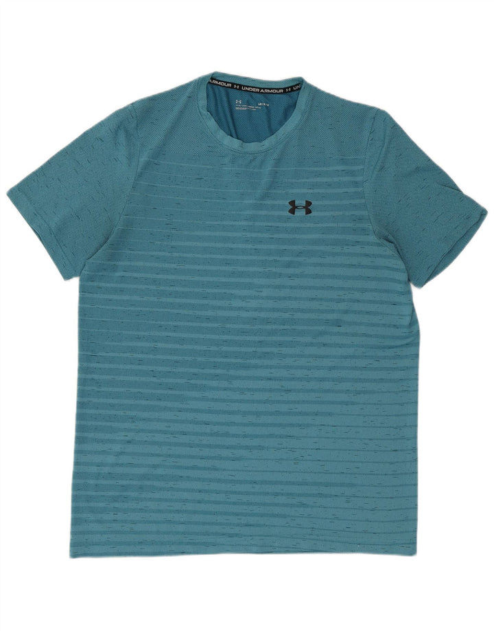 Camiseta masculina UNDER ARMOUR grande manchada azul