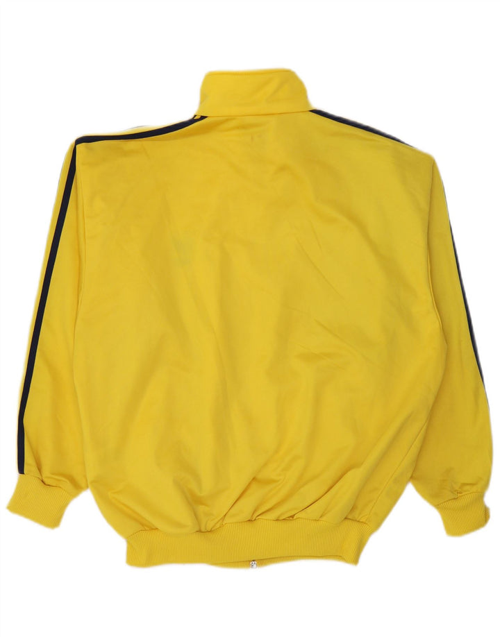 Adidas Mens Tracksuit Top Jacket UK 36/38 Pequeno Amarelo Poliéster