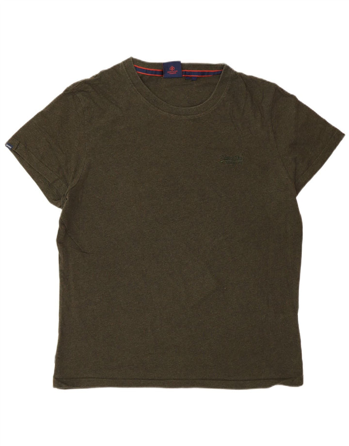 Camiseta masculina SUPERDRY grande algodão verde