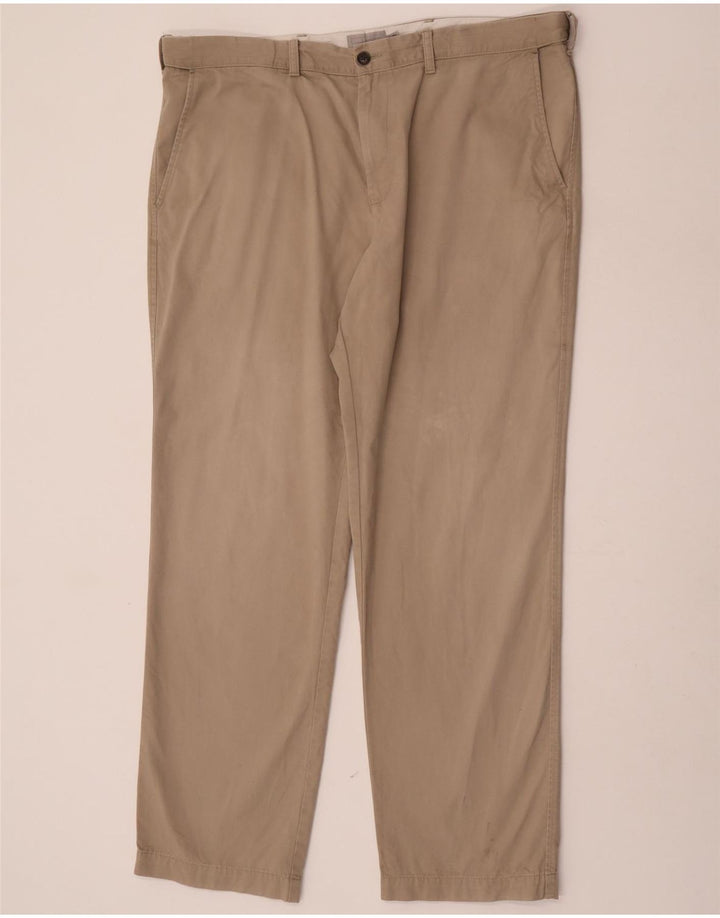 Calça Chino Masculina Marks & Spencer Regular Fit W42 L33 Algodão Bege
