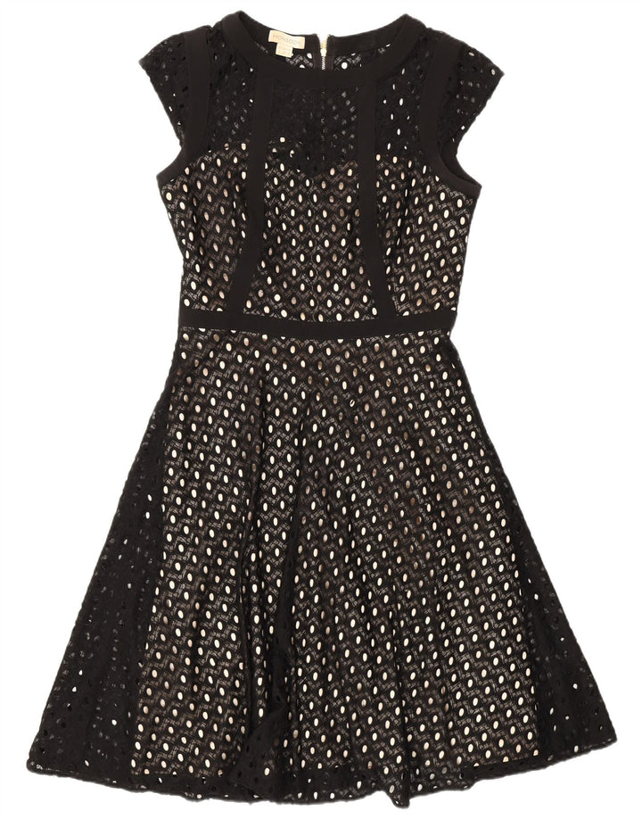 Vestido Monsoon Feminino A-Line UK 10 Pequeno Nylon Preto