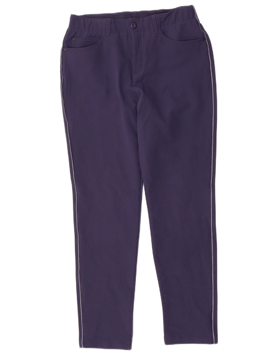 Calça feminina casual slim Under Armour US 8 médio W32 L31 azul marinho