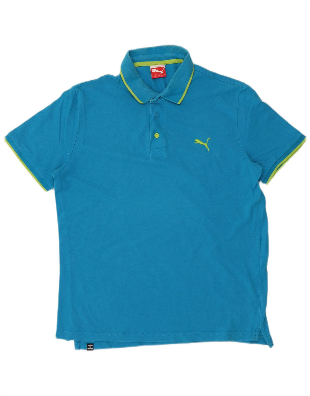 Camisa polo masculina PUMA algodão azul médio