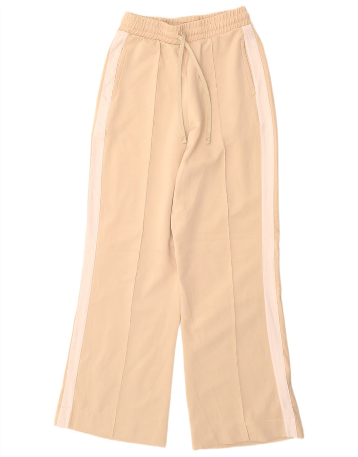 Calça de treino feminina Zara Reino Unido 12 bloco colorido bege médio