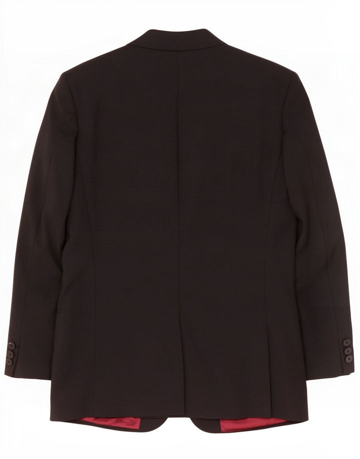 Jaqueta blazer masculina Marks & Spencer Longline 2 botões Reino Unido 38 médio preto
