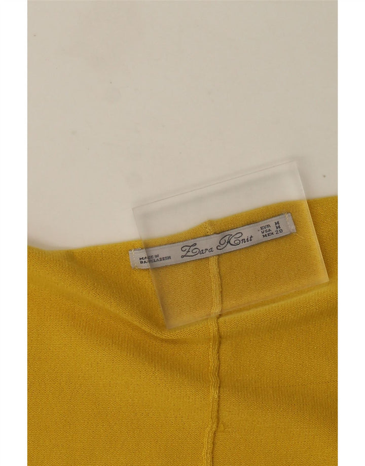 Zara Suéter Poncho Cardigan Feminino Reino Unido 14 Médio Amarelo