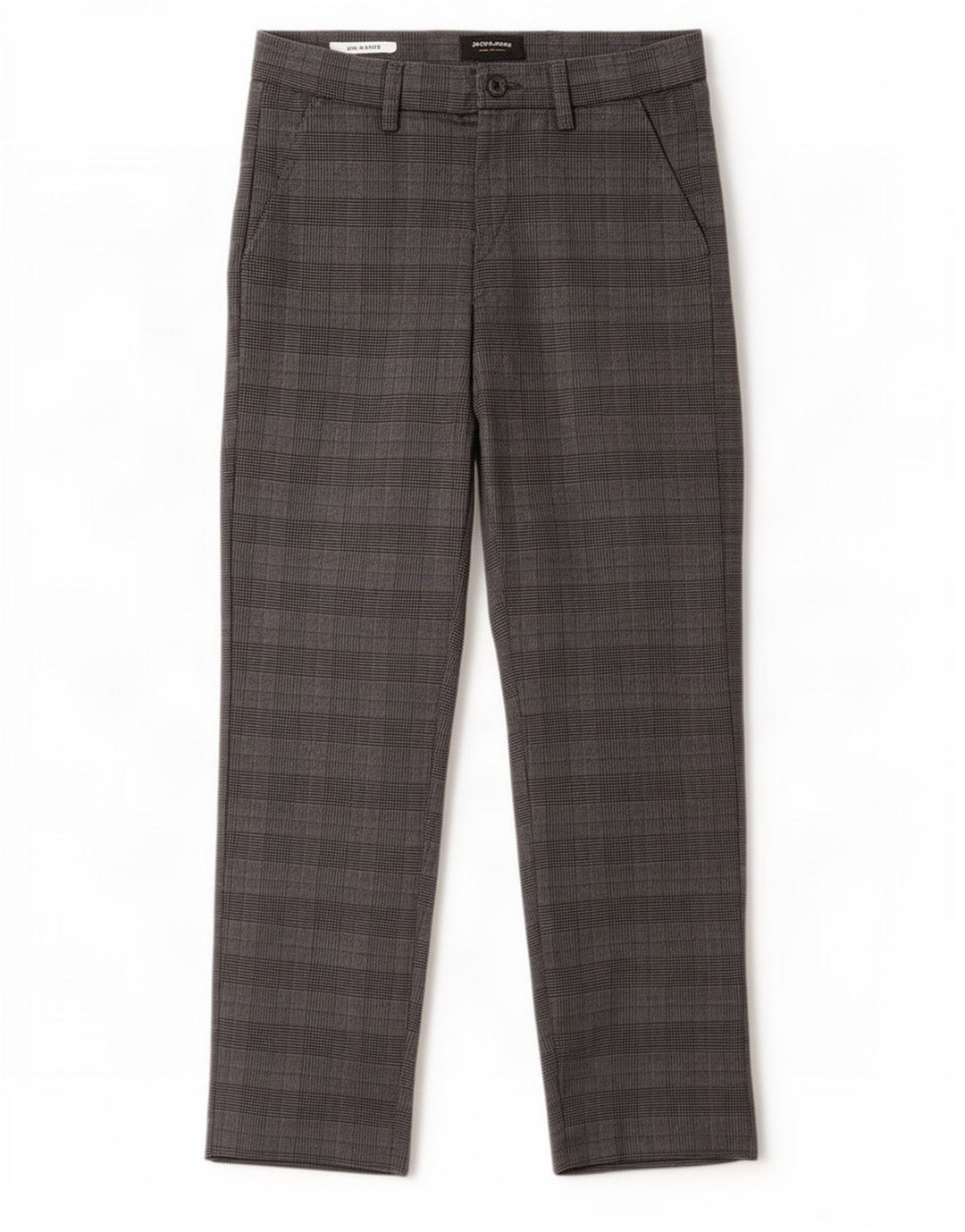 Calça masculina Jack & Jones Marco Slim Suit W28 L30 cinza xadrez poliéster