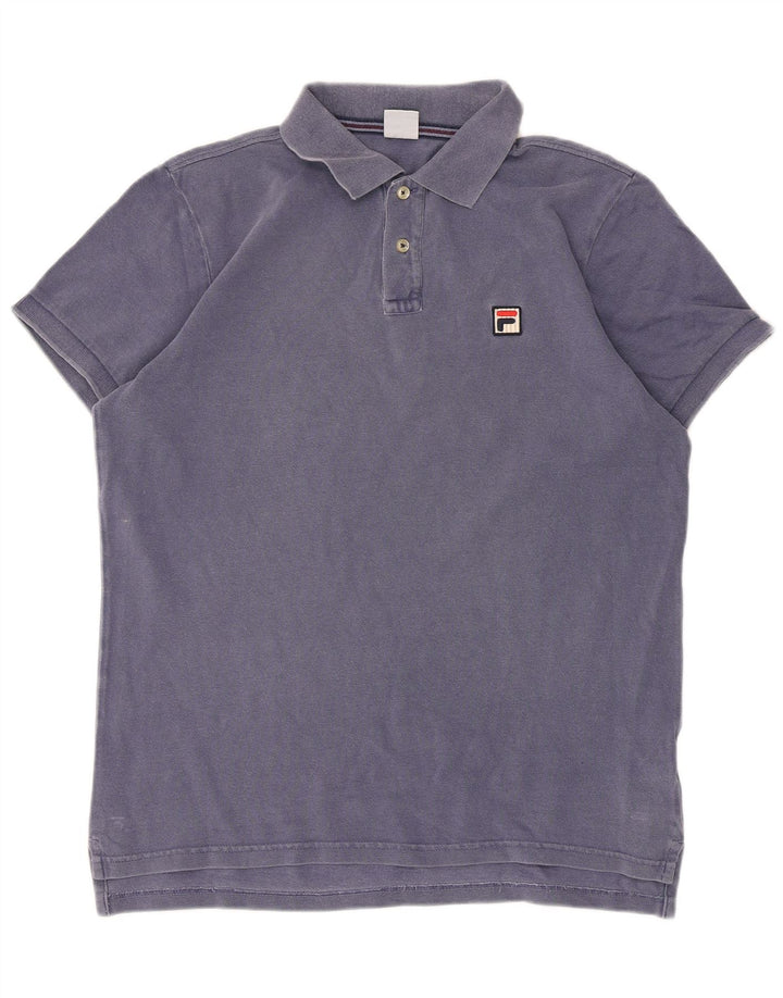 Camisa polo masculina Fila IT 58 algodão azul médio