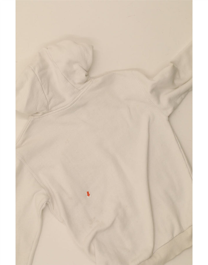 ELLESSE Womens Graphic Hoodie Jumper UK 6 XS White Cotton Vintage Ellesse and Second-Hand Ellesse from Messina Hembry 