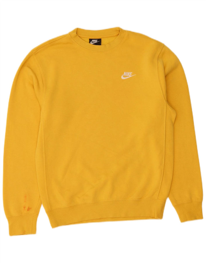 NIKE Mens Moletom Jumper XS Amarelo Algodão