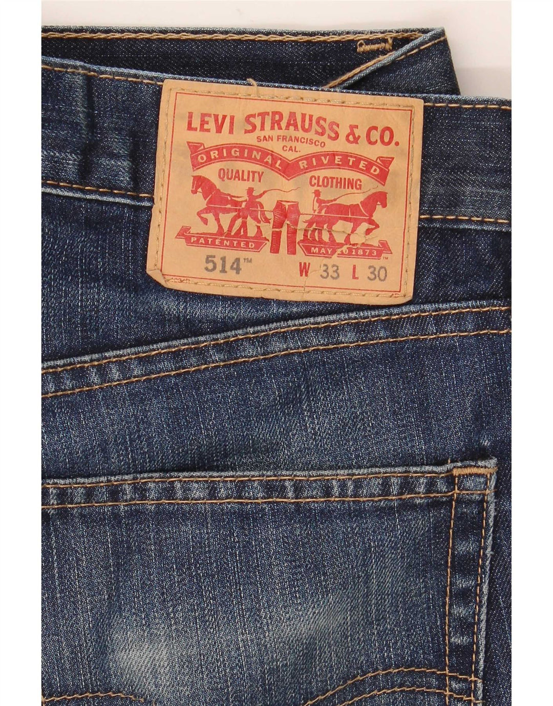 Levi's Masculino 514 Straight Jeans W33 L30 Azul Marinho Algodão