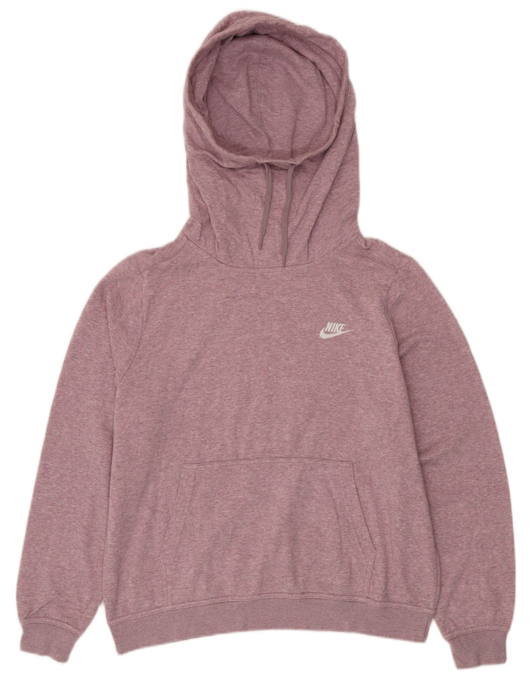 NIKE Womens Oversized Hoodie Jumper UK 16 Grande Algodão Rosa