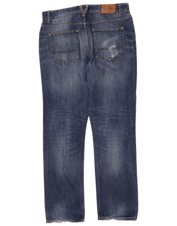 Tommy Hilfiger Mens Straight Jeans W33 L32 Blue Cotton