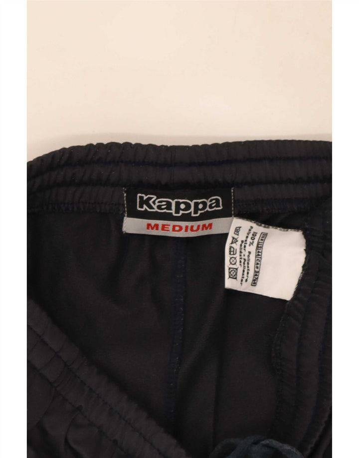 Calça de treino masculina Kappa médio preto colorblock poliéster