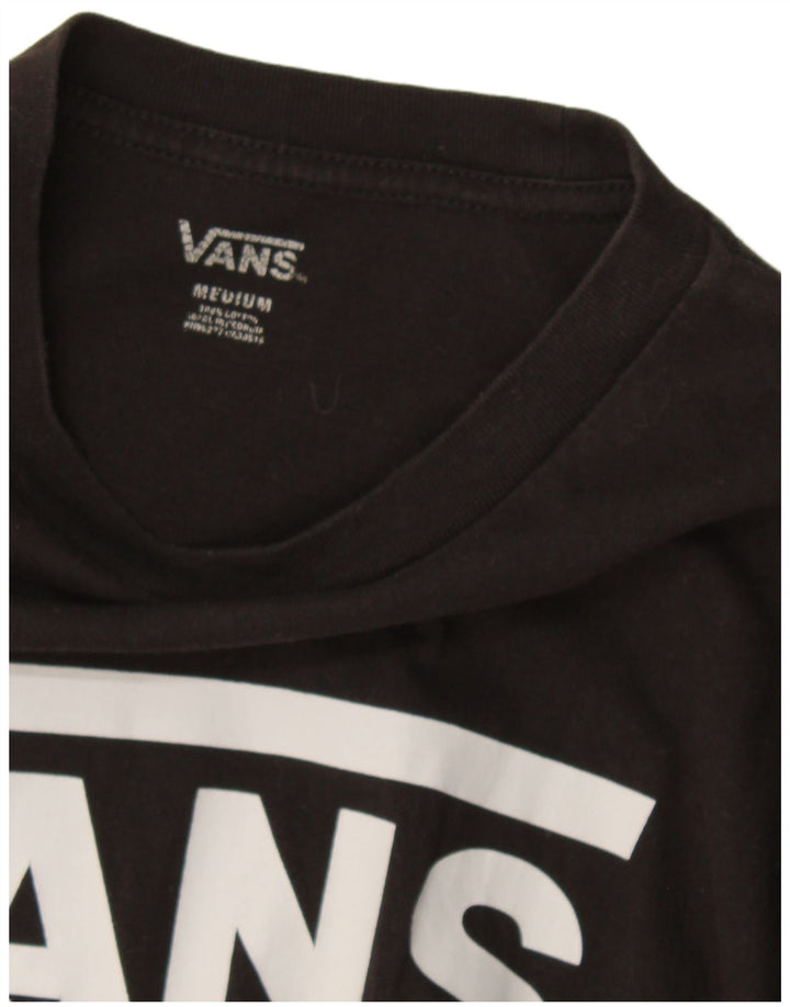 Vans Mens Graphic Top Manga Longa Médio Algodão Preto