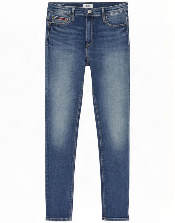 Tommy Hilfiger Womens High Rise Skinny Jeans W30 L30 Azul Algodão