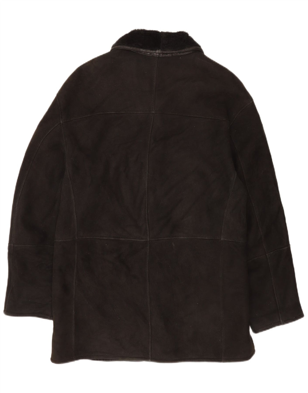 Jaqueta masculina de shearling da Gimo UK 40 grande preta