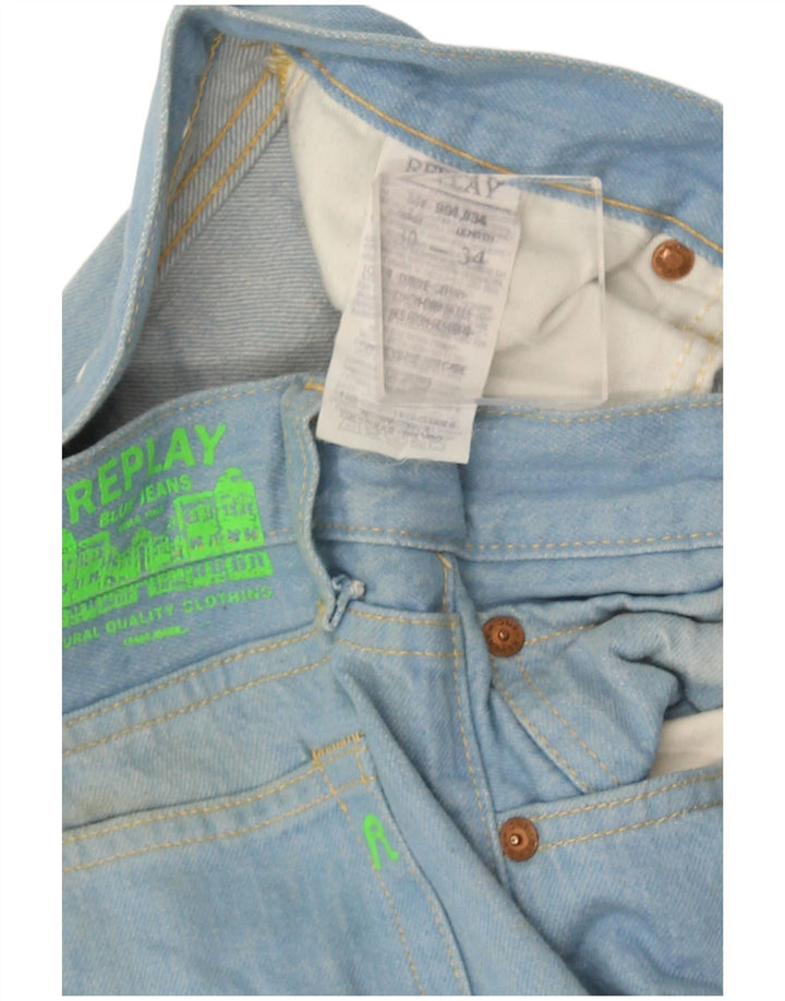 Replay Mens Jeans Flared W30 L34 Azul Algodão