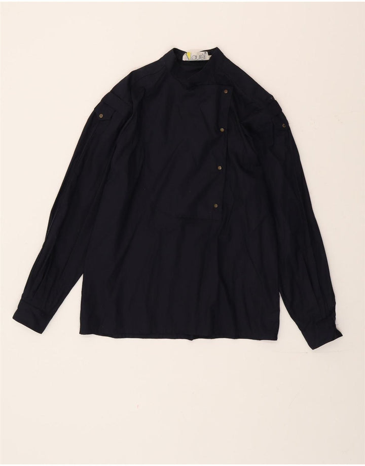 Pulôver feminino Laurel com ajuste solto EU 34 XS azul marinho algodão