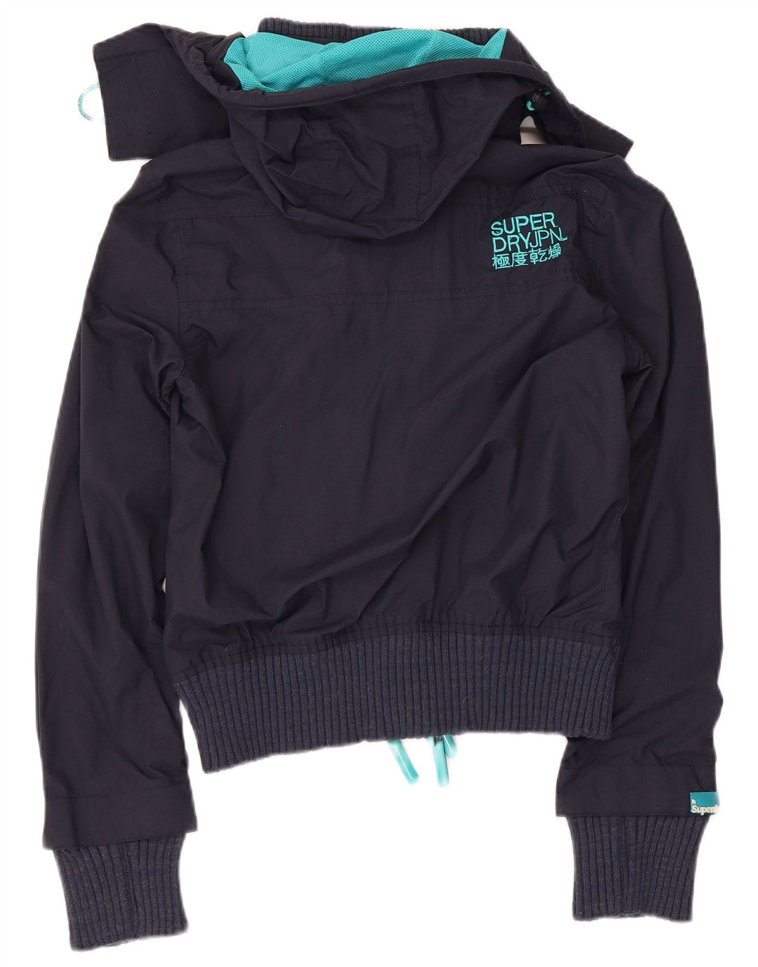 Jaqueta de chuva feminina Superdry The Windbomber Graphic UK 10 pequena azul marinho