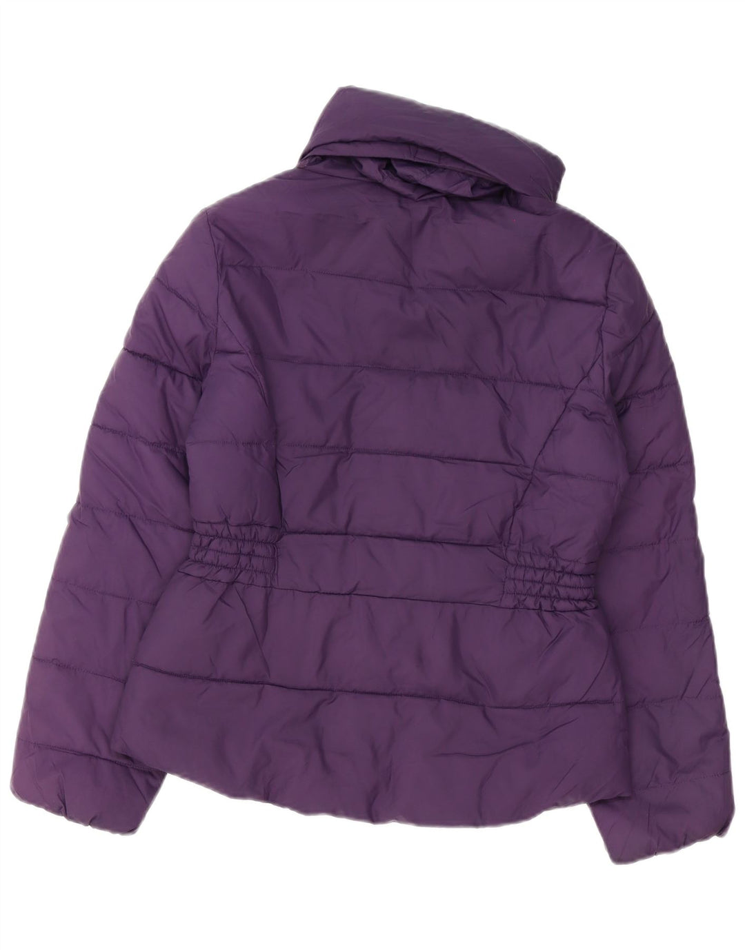 Jaqueta acolchoada feminina Marks & Spencer de grandes dimensões UK 10 poliéster roxo pequeno