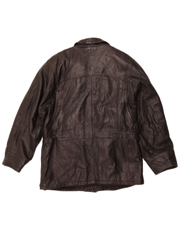 Jaqueta de couro masculina VINTAGE IT 50 grande couro preto