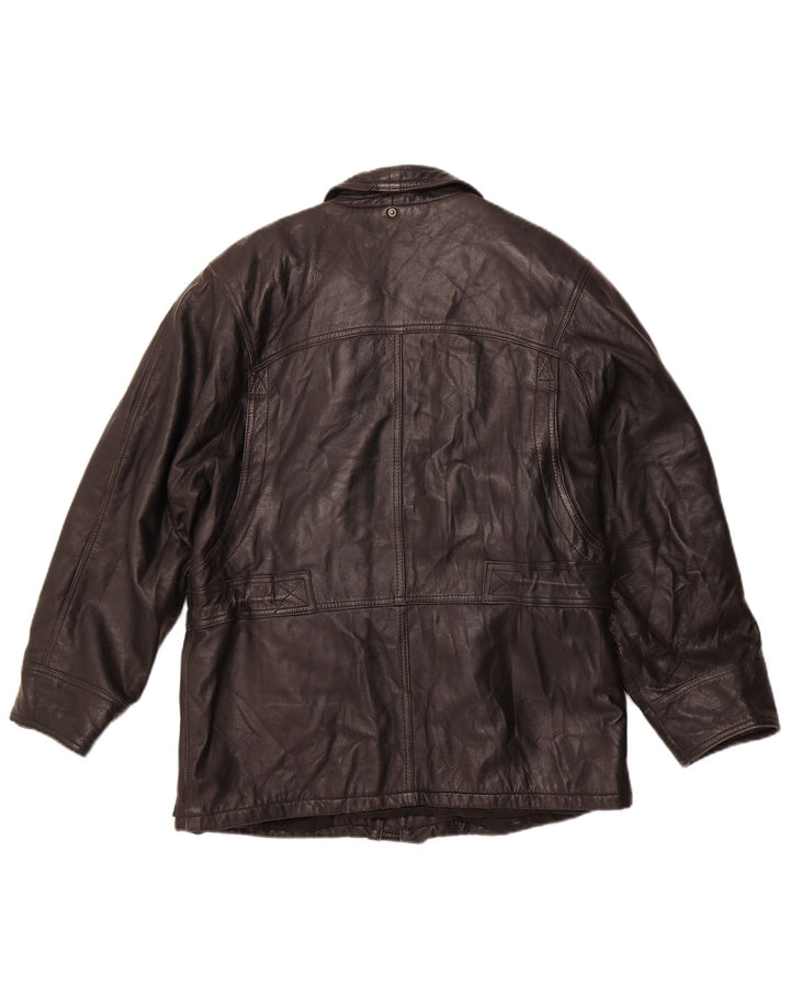 Jaqueta de couro masculina VINTAGE IT 50 grande couro preto