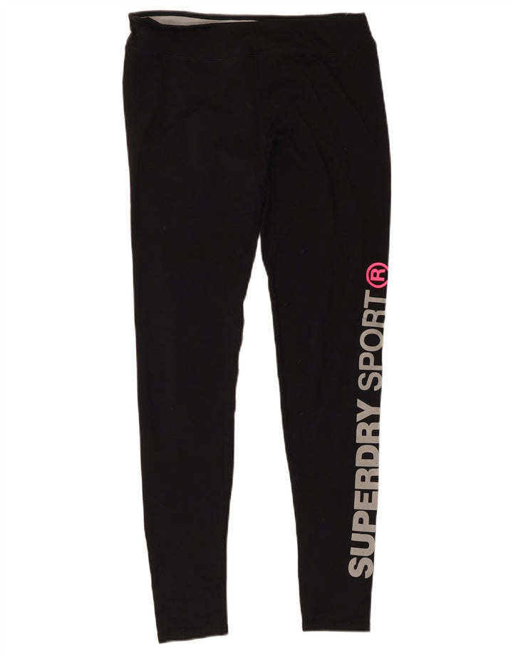 Leggings gráficas femininas SUPERDRY UK 10 pequenas pretas