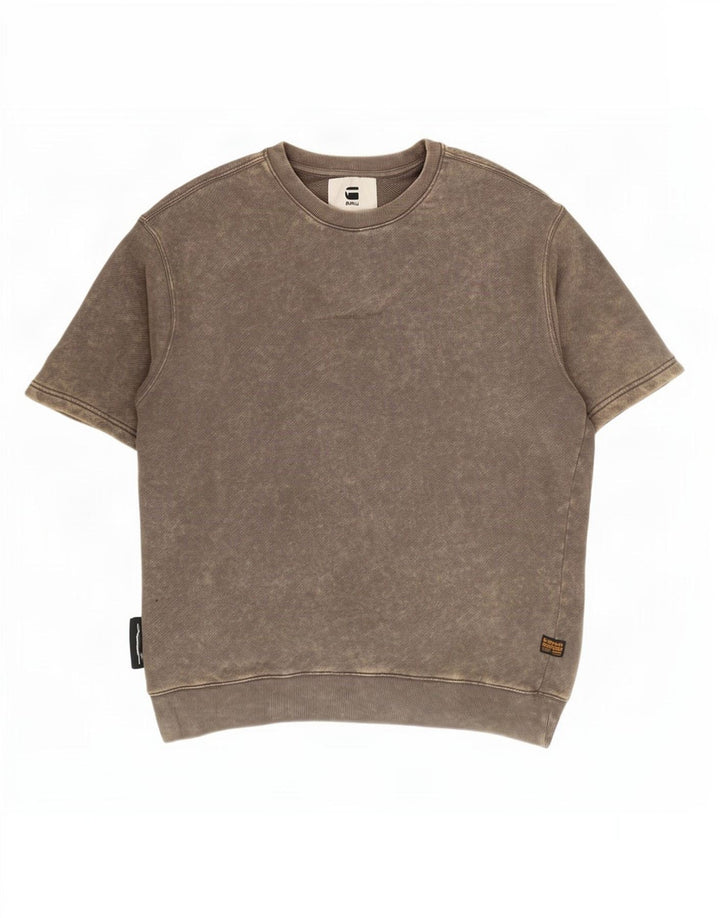 Camiseta masculina G-Star Top grande algodão cinza