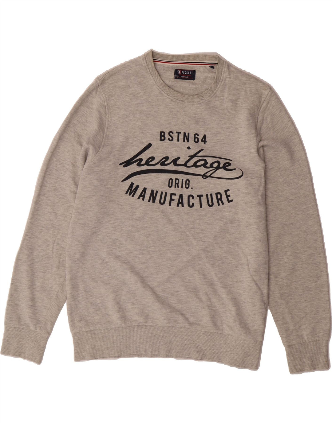 PECKOTT Mens Heritage Graphic Sweatshirt Jumper IT 54 XL Grey Cotton Vintage Peckott and Second-Hand Peckott from Messina Hembry 
