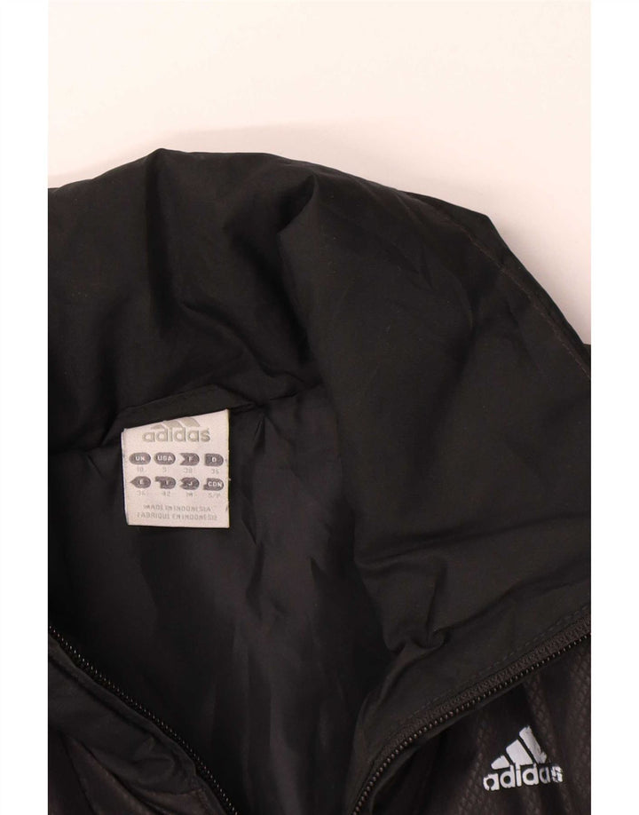 Jaqueta acolchoada feminina Adidas UK 10 pequena poliéster preta