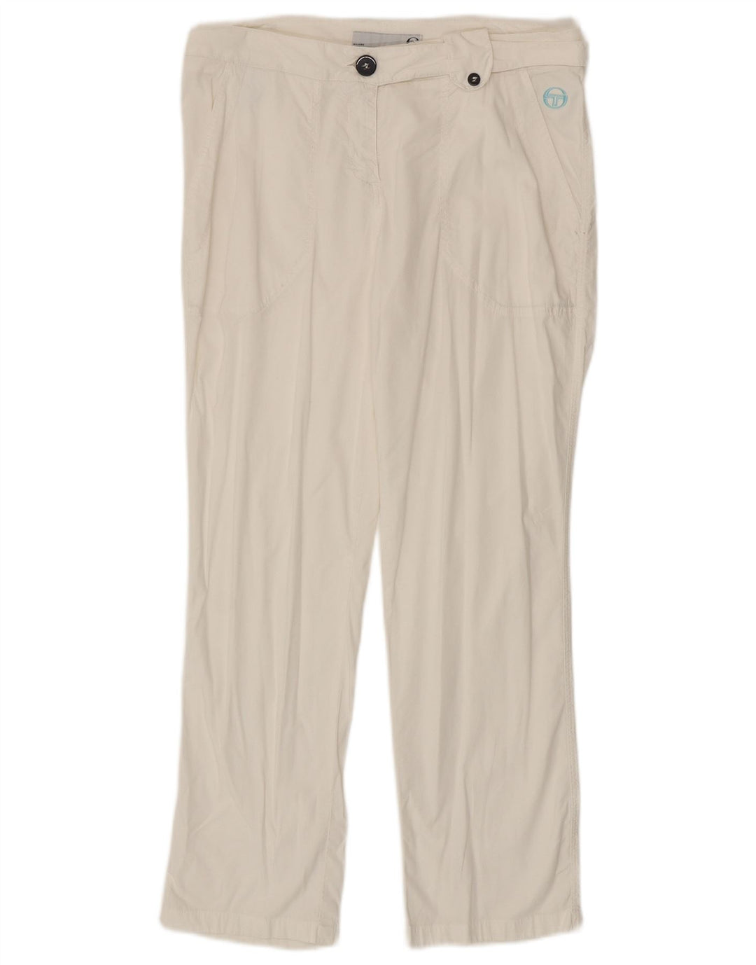 Calça Chino Reta Feminina Sergio Tacchini IT 44 Médio W30 L27 Branco