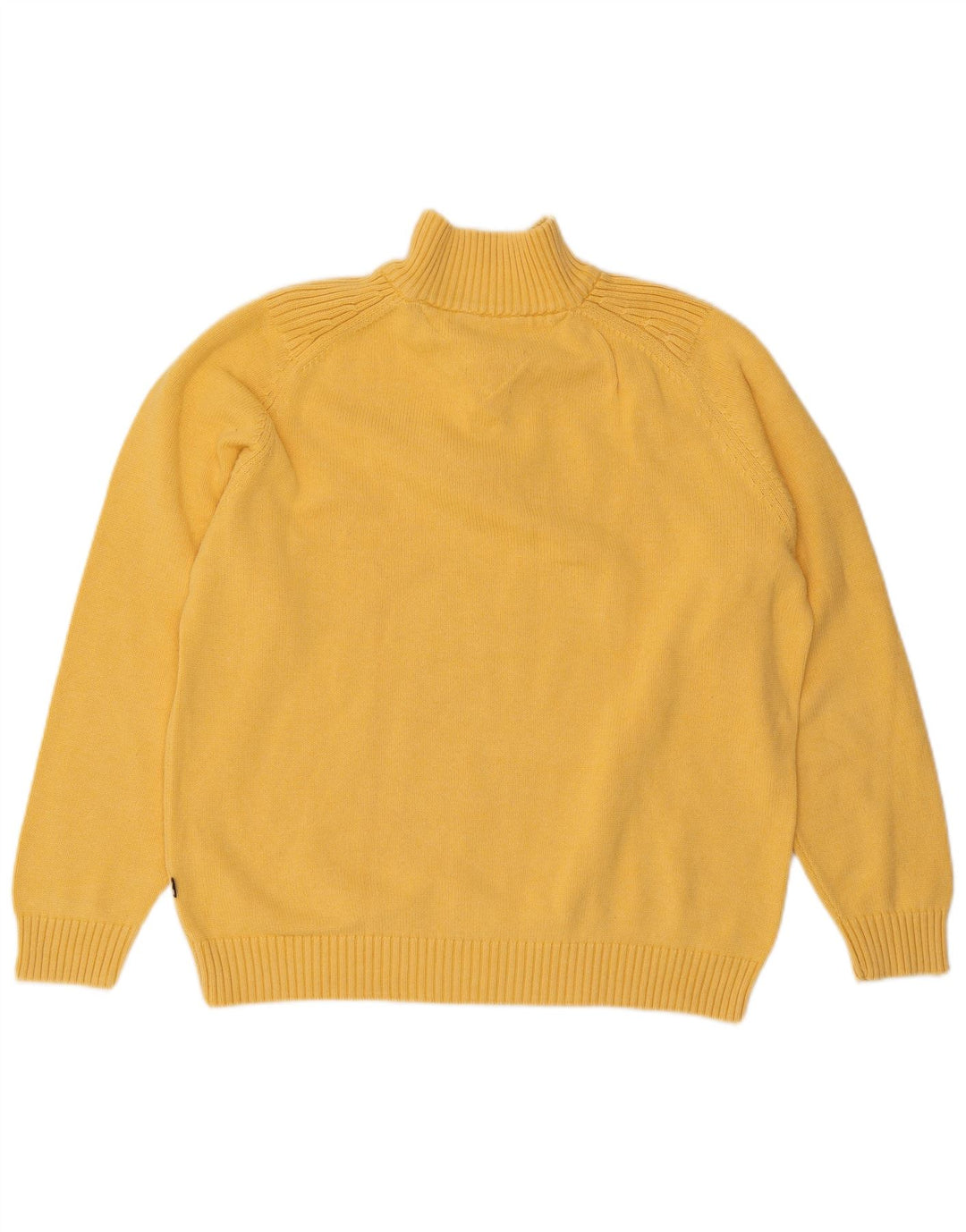 DANIEL HECHTER Suéter masculino Paris com zíper e pescoço IT 52 grande amarelo