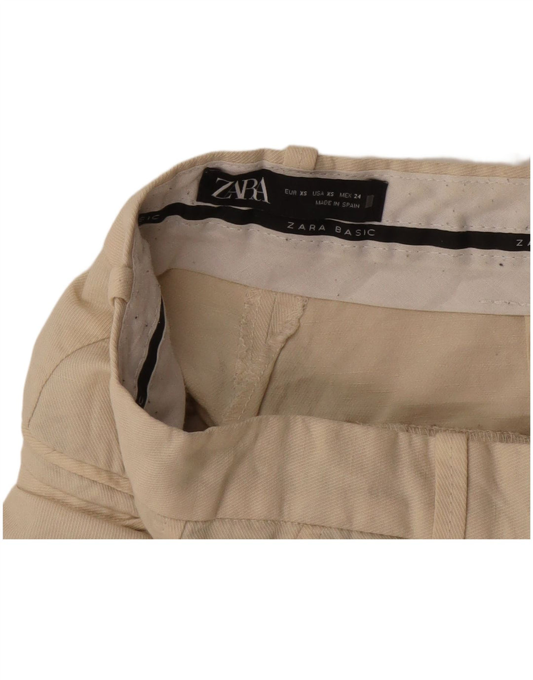 Zara Calça feminina Bootcut Chino XS W24 L30 Bege