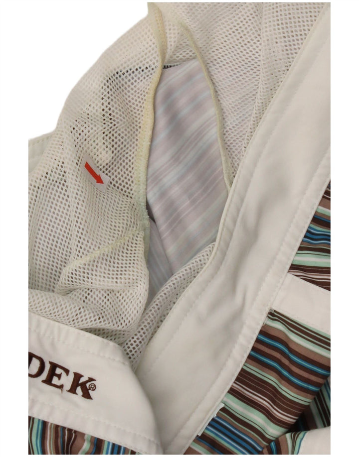 Shorts de natação masculino SUNDEK poliéster listrado multicolorido médio