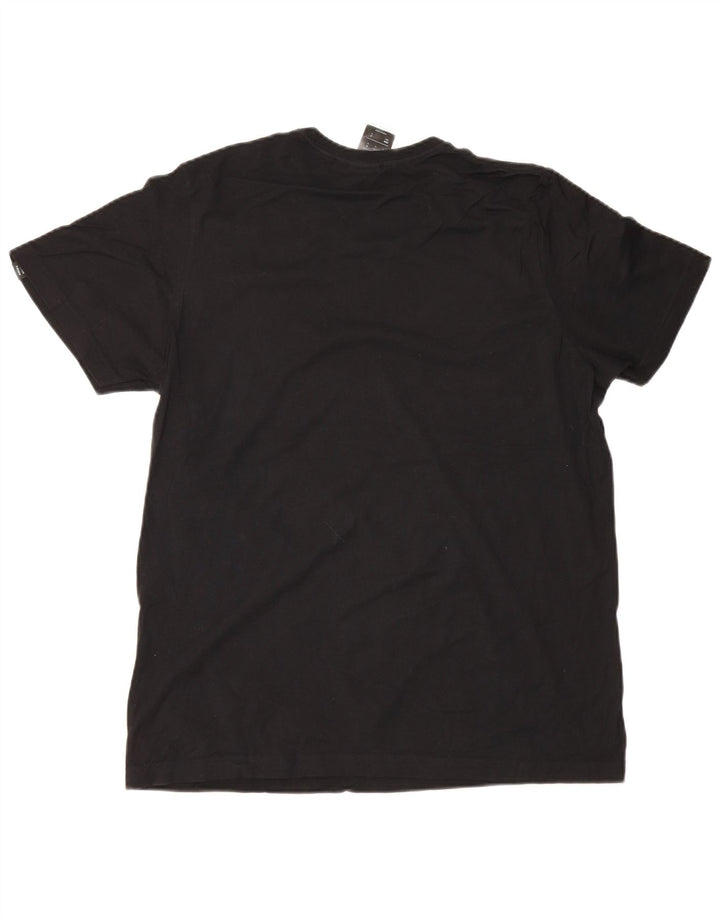 Adidas Mens Graphic T-Shirt Top Médio Algodão Preto