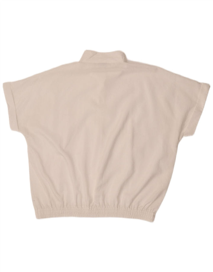Blusa feminina de manga curta grande Lady Joy EU 44 XL branca